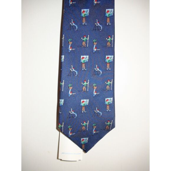 J. McLaughlin Other - J McLaughlin Silk Blue Golfer Tie